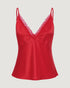 REGATA ALCINHA DE CETIM COM RENDA CHERRY (PINK)