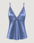 REGATA ALCINHA DE CETIM COM RENDA LEVIS (AZUL)