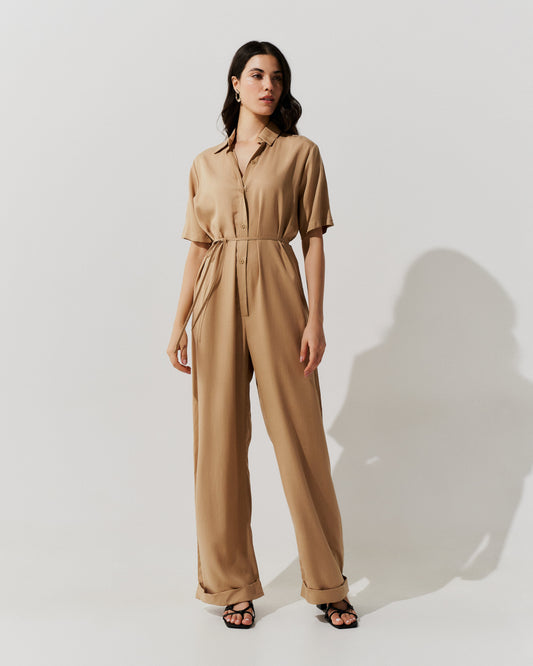 Macacão Camisaria Liocel BEGE