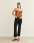 CALCA FLARE CROPPED PRETO