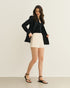 BLAZER ALFAIATARIA ACINTURADO PRETO