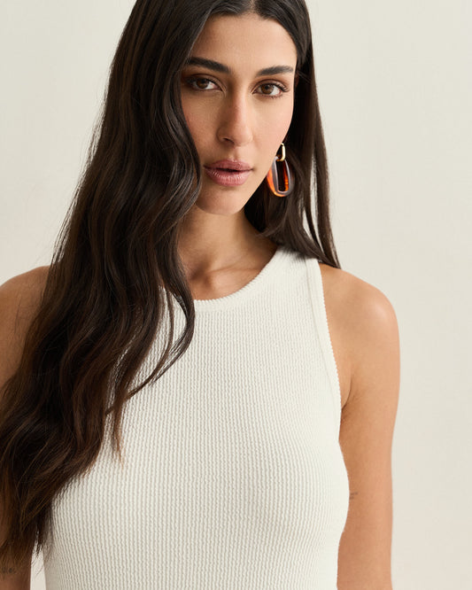 REGATA MALHA TEXTURIZADA OFF WHITE