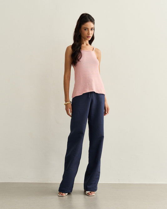 BLUSA TRICOT DECOTE QUADRADO ROSA