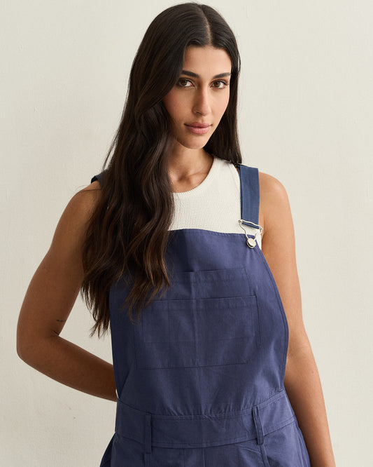 MACACÃO JARDINEIRA ALABAMA AZUL MARINHO