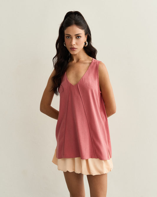 REGATA DETALHE FENDA LATERAL ROSA