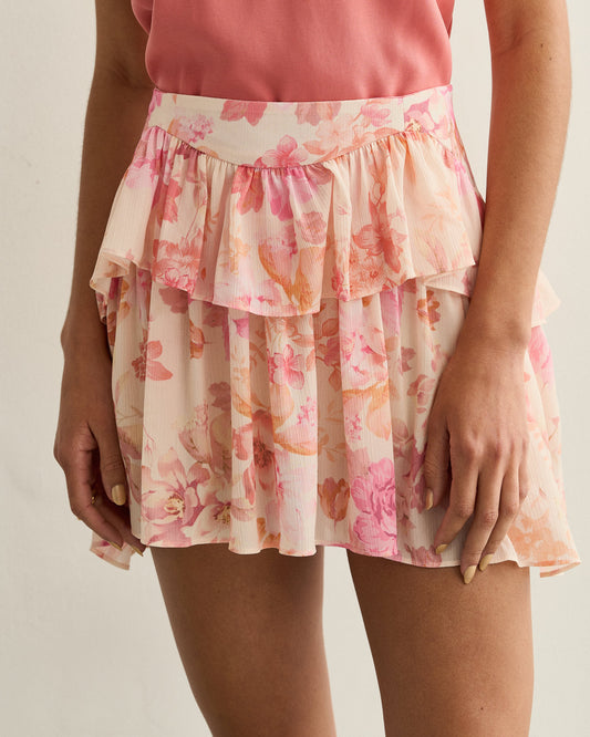 SHORTS SAIA CURTA ROSA FLORAL