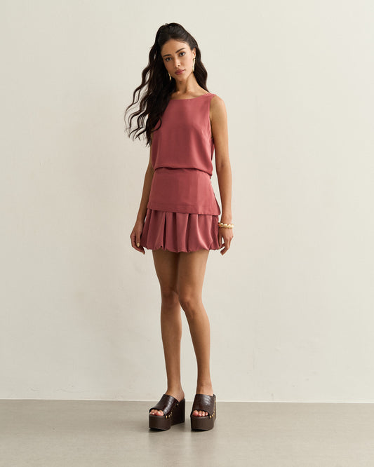 REGATA COM AMARRAÇÃO ROSA