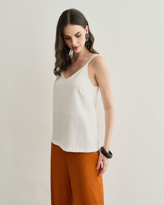 REGATA ALÇA DUPLA AMARRAÇÃO OFF WHITE