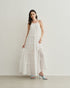 VESTIDO RECORTE BABADINHO OFF WHITE