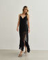 VESTIDO DE RENDA COM BABADOS PRETO