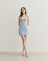 VESTIDO LAISE RECORTE BUSTO AZUL