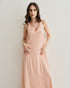 VESTIDO LONGO TORÇÃO COSTAS ROSA