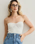TOP TRICOT TOMARA QUE CAIA OFF WHITE