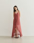 VESTIDO CHIFFON BABADO ROSA