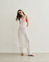 VESTIDO LONGO SAÍDA COM DECOTE V BRANCO