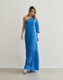 VESTIDO UM OMBRO SÓ AZUL