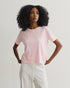 BLUSA CAMISETA MANGA CURTA ROSA CLARO