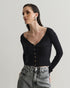 CARDIGAN TRICOT BOTÕES PRETO