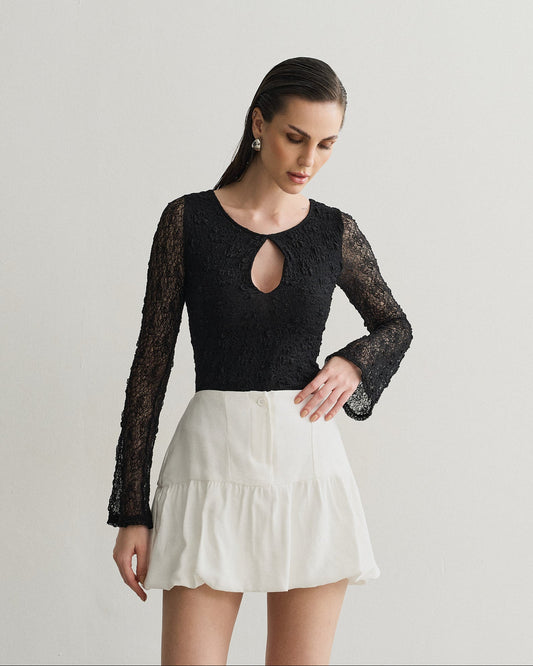 SHORTS SAIA BALONÊ OFF WHITE