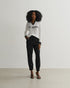 CALÇA COM ELÁSTICO BARRA E BOLSO LATERAL PRETO