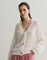 BLUSA CARDIGAN PONTO VAZADO OFF WHITE