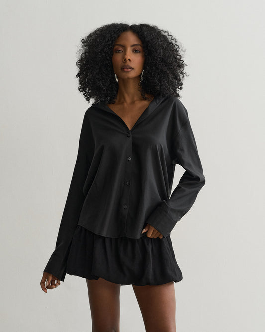 CAMISA PALA COSTAS PRETO