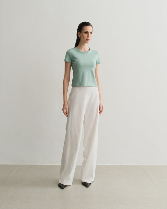 BLUSA T-SHIRT BÁSICA VERDE CLARO
