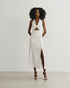 VESTIDO FRENTE U COM AVIAMENTO BUSTO OFF WHITE