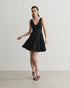 VESTIDO CURTO EM CAMADAS PRETO