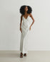 VESTIDO MIDI CETIM ALCINHA GELO