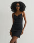 VESTIDO CURTO LASTEX PRETO