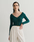 CARDIGAN TRICOT BOTÕES VERDE ESCURO