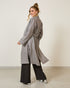 Casaco Trench Coat Longo Com Cinto CINZA