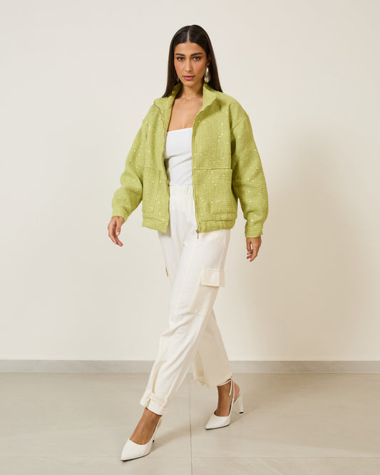 Jaqueta Tweed Oversized VERDE