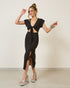 Vestido Midi Nó Frontal Viscolinho PRETO