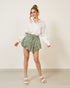 Shorts Saia Courino Com Fenda VERDE