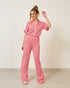 Calça Reta Tricot ROSA