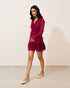 Vestido Curto Babado Jabour VINHO