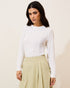 Blusa Tricot Manga Longa WHITE