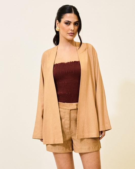 Kimono Amplo Liso BEGE