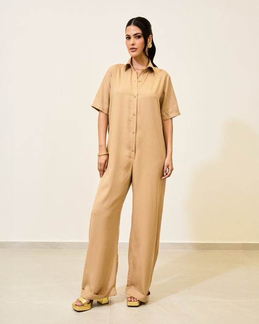 Macacão Camisaria Liocel BEGE