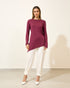 Blusa Malha Leve Assimétrica UVA