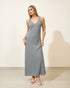 Vestido Longo Tricot Off CINZA