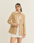 BLAZER ALFAIATARIA ACINTURADO BEGE 48