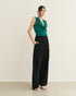 CALÇA ALFAIATARIA AMPLA PREGAS PRETO