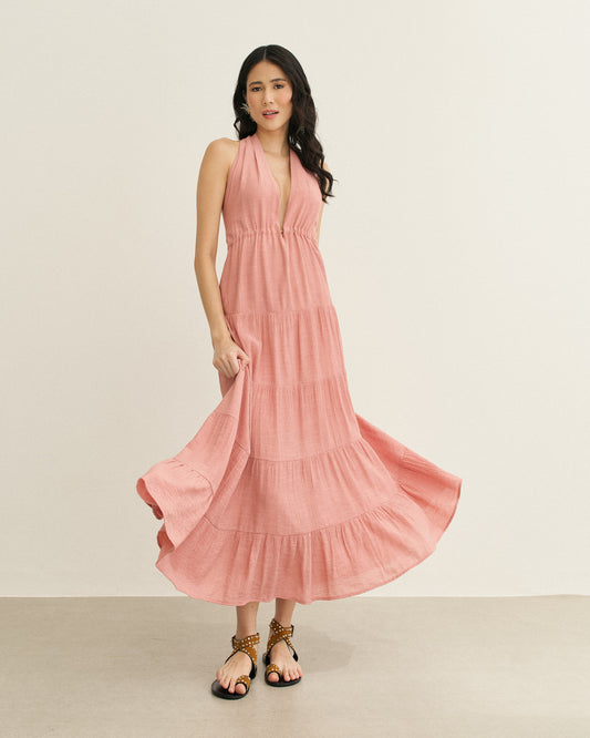 VESTIDO LONGO FRENTE ÚNICA MARIAS ROSA