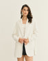 BLAZER OVERSIZED ALONGADO FENDA LATERAL OFF WHITE