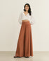 CALÇA PANTALONA PALA FRONTAL MARROM