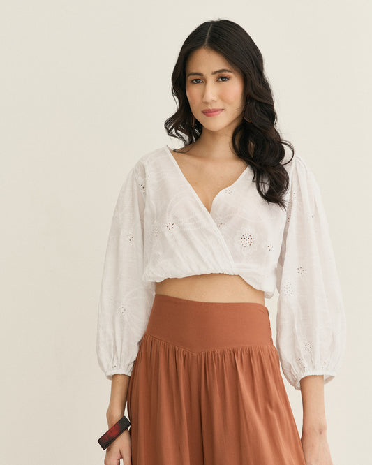 BLUSA CROPPED TRANSPASSADO LAISE OFF WHITE
