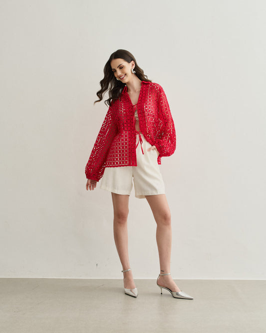 CAMISA LAISE AMARRAÇÃO VERMELHO